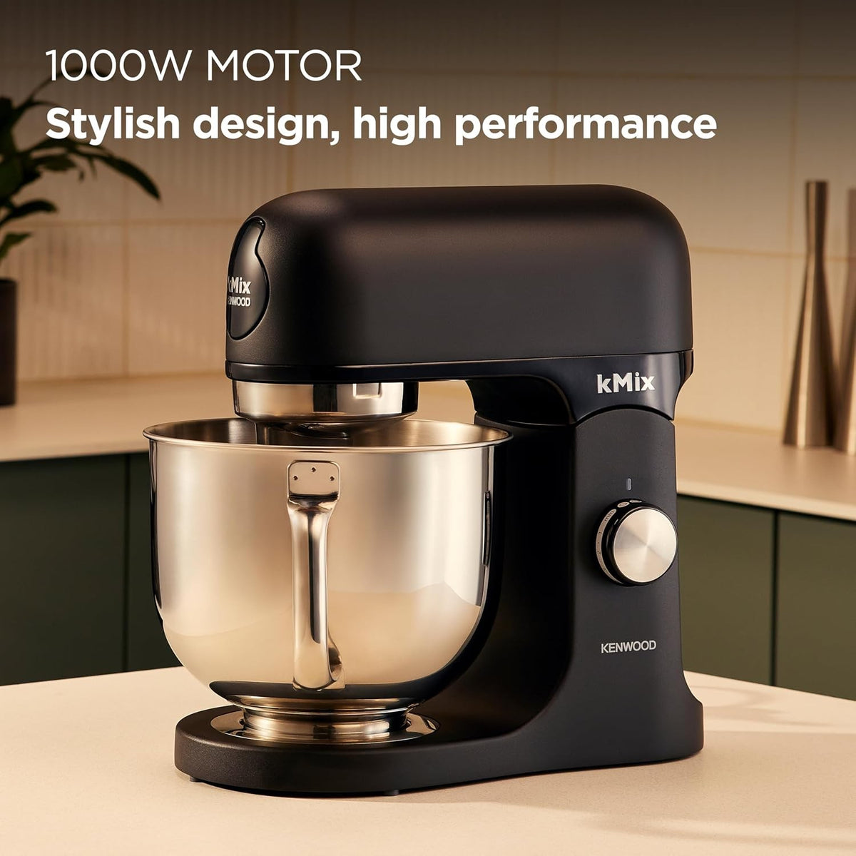 Kenwood KMX751ABK Stand Mixer kMix Powerful Kitchen Machine 5L 1000W Sleek Black