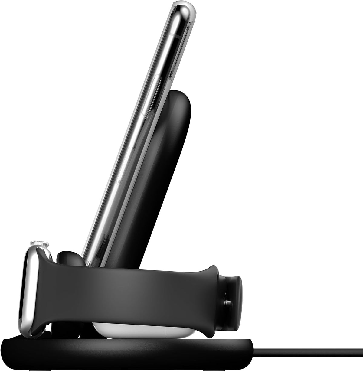 Belkin WIZ001MYBK Indoor 3-in-1 Wireless 7.5W Mobile Device Charger - Black