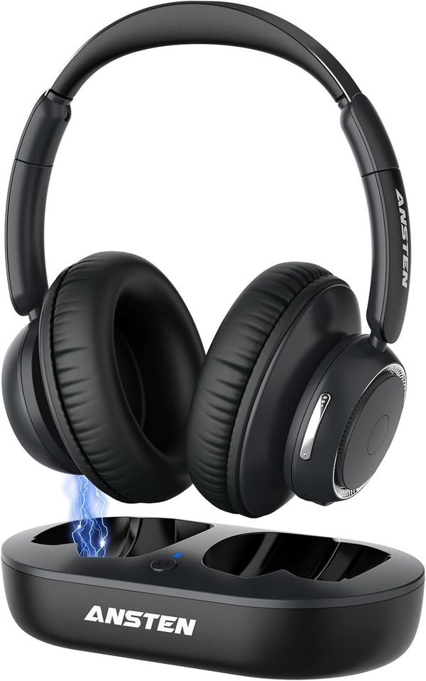 ANSTEN AS-K2 Wireless TV Headphones with Charging Dock