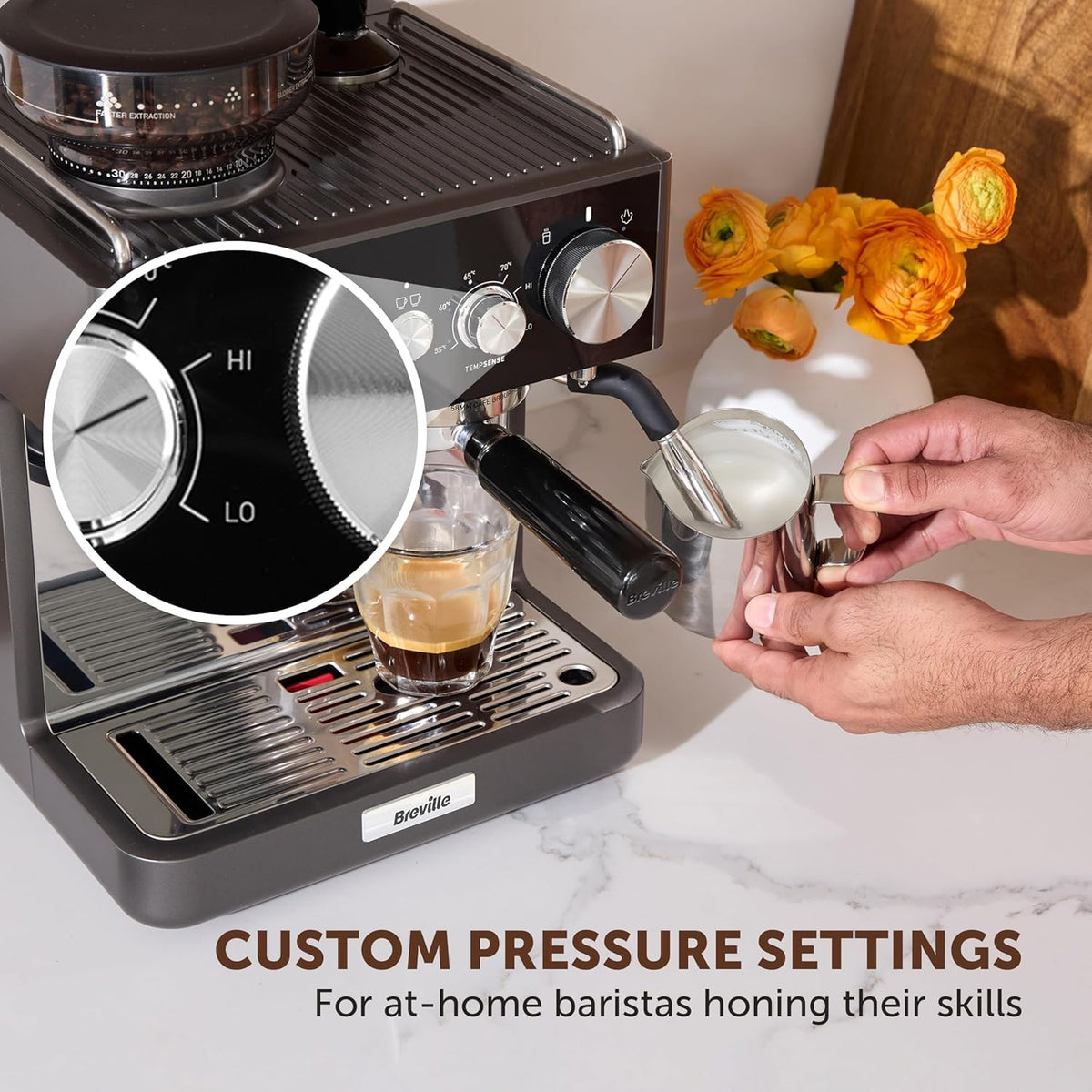 Breville Barista Sense Espresso Machine Bean to Cup,Grinder, Milk Frother VCF187