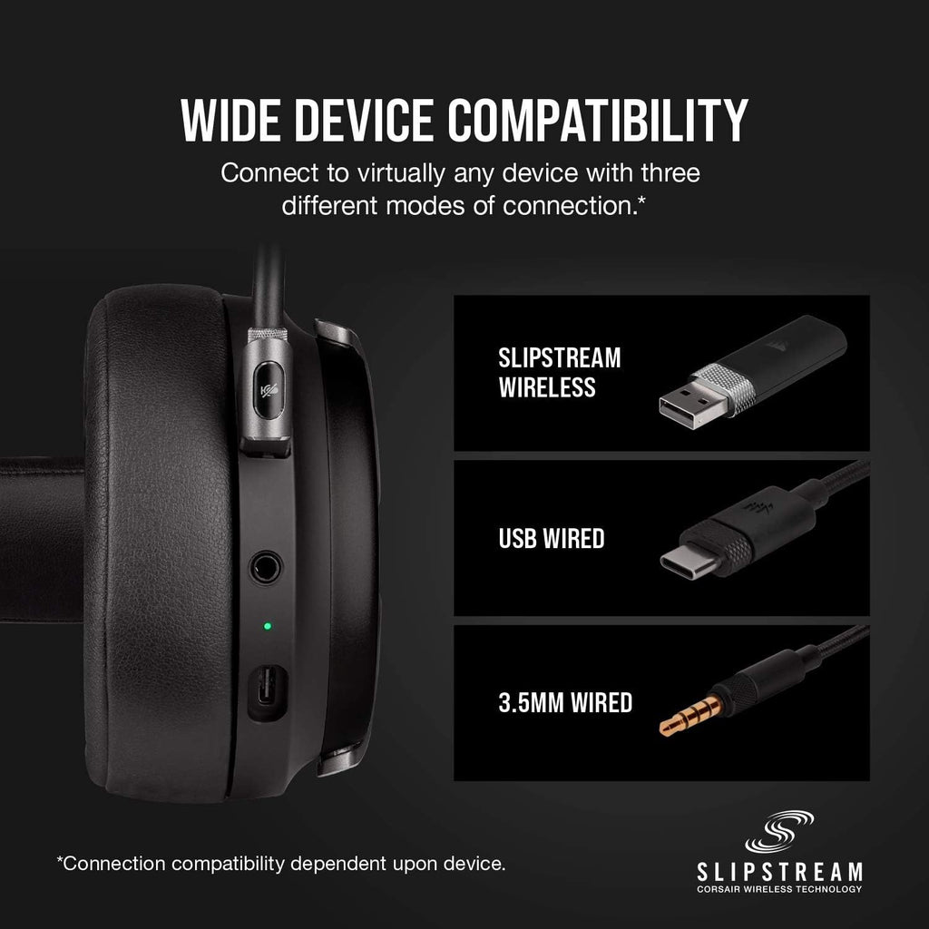 Corsair Virtuoso RGB Wireless High-Fidelity Gaming Headset - Black