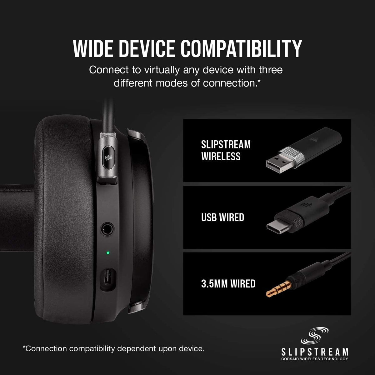 Corsair Virtuoso RGB Wireless High-Fidelity Gaming Headset - Black