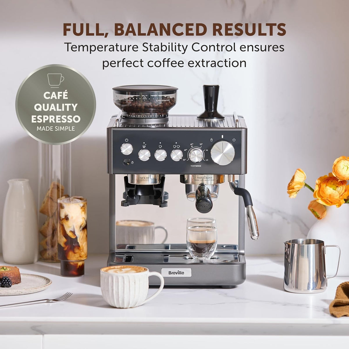 Breville Barista Sense Espresso Machine Bean to Cup,Grinder, Milk Frother VCF187