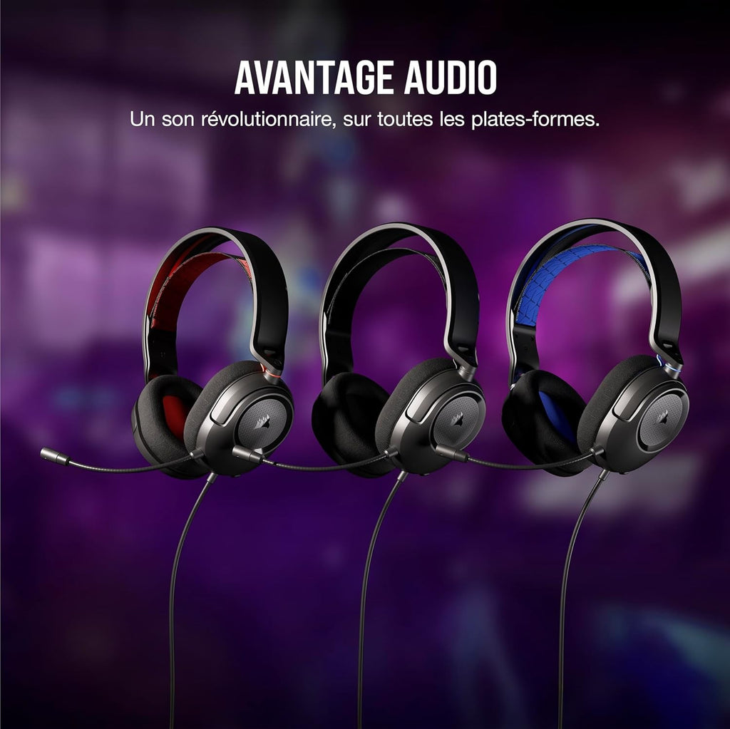 Corsair HS35 v2 Multiplatform Wired Gaming Headset – One Size, Carbon