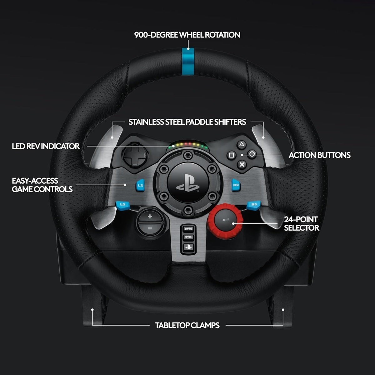 Logitech G G29 Driving Force Sim Racing Wheel & Pedals Kit PS4/PS5/PC