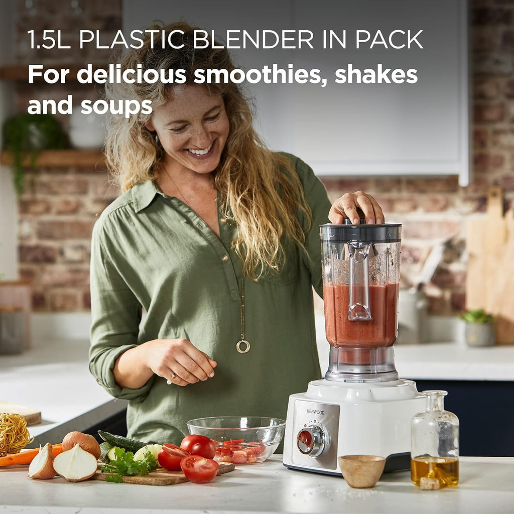 Kenwood FDP65.860WH food processor with 9 attachments. Express Serve and Dice