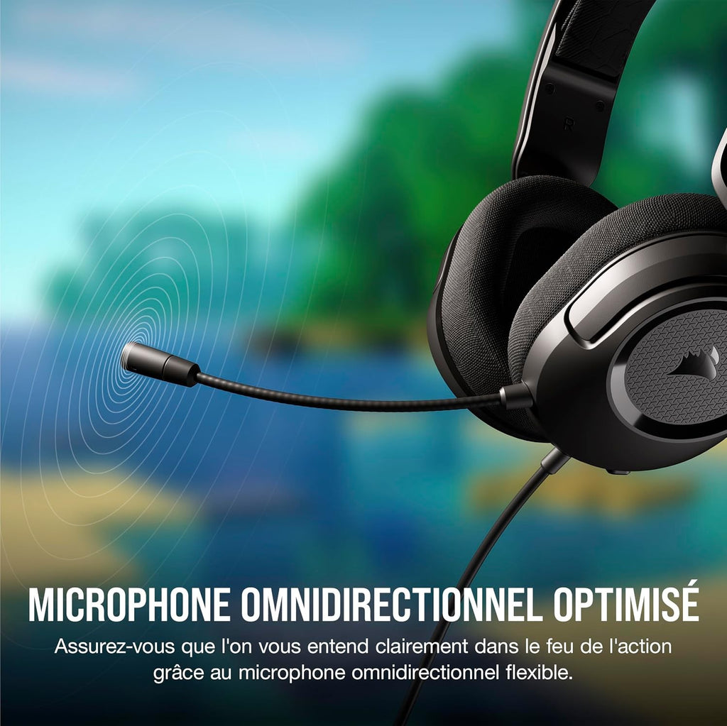 Corsair HS35 v2 Multiplatform Wired Gaming Headset – One Size, Carbon