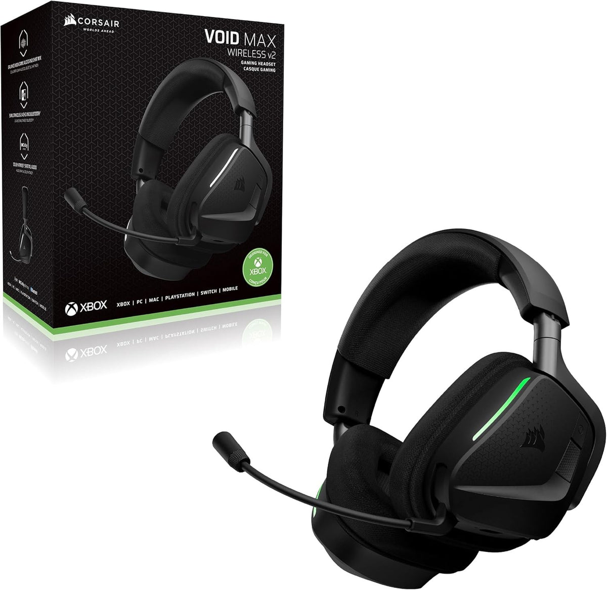 Corsair VOID v2 MAX Wireless Gaming Headset for Xbox – Carbon