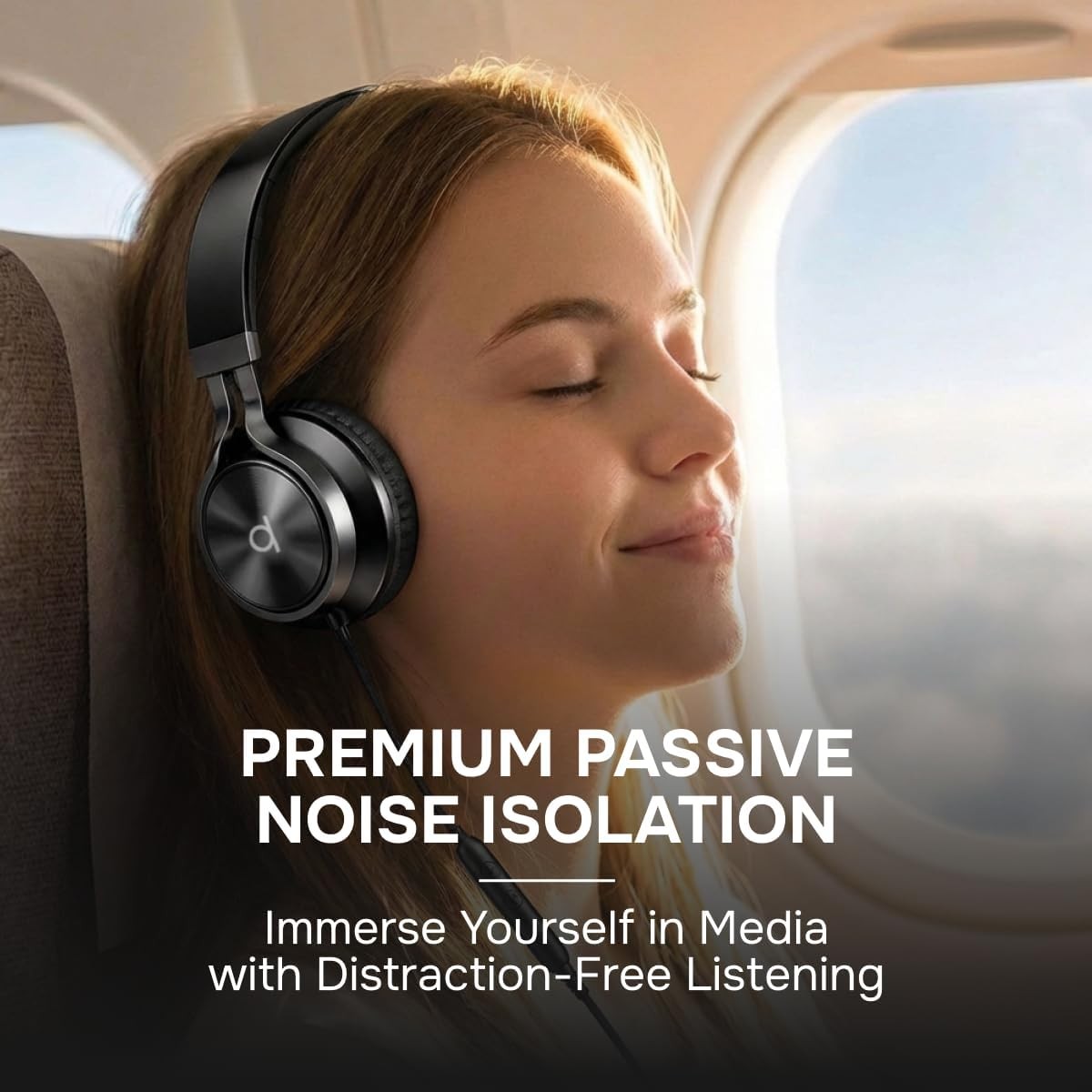ARTIX® CL750 Premium Wired On Ear Headphones with Universal, Black 