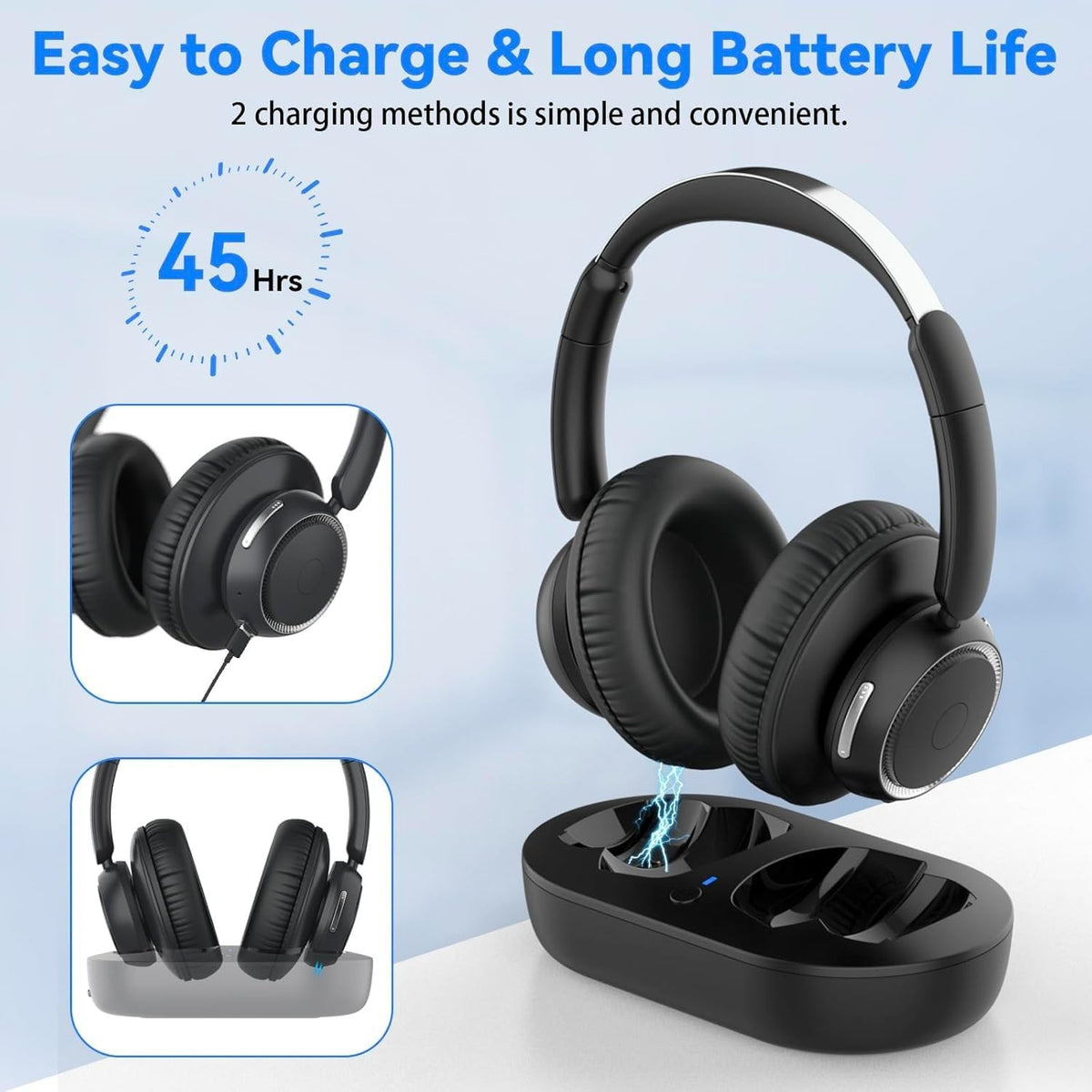 ANSTEN Wireless Headphones for TV Listening, TV Headphones Wireless