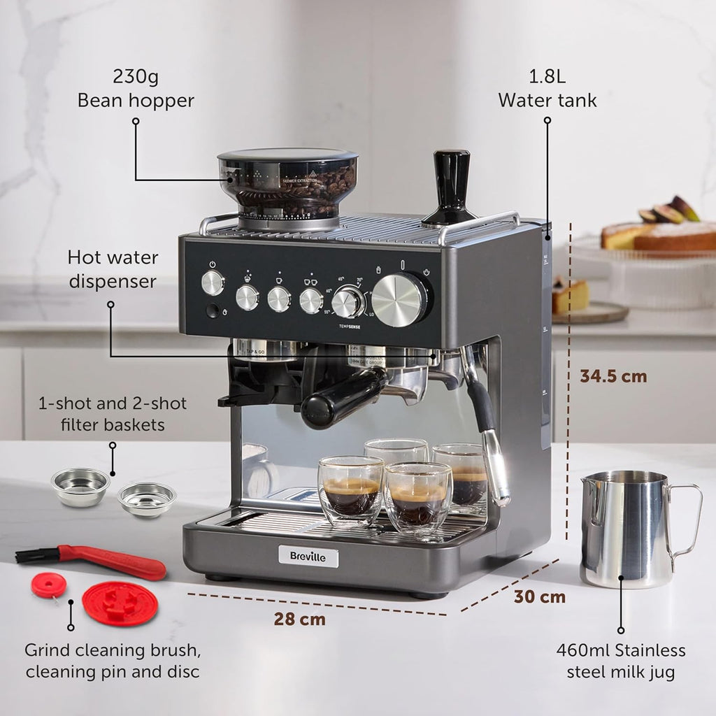 Breville Barista Sense Espresso Machine Bean to Cup,Grinder, Milk Frother VCF187