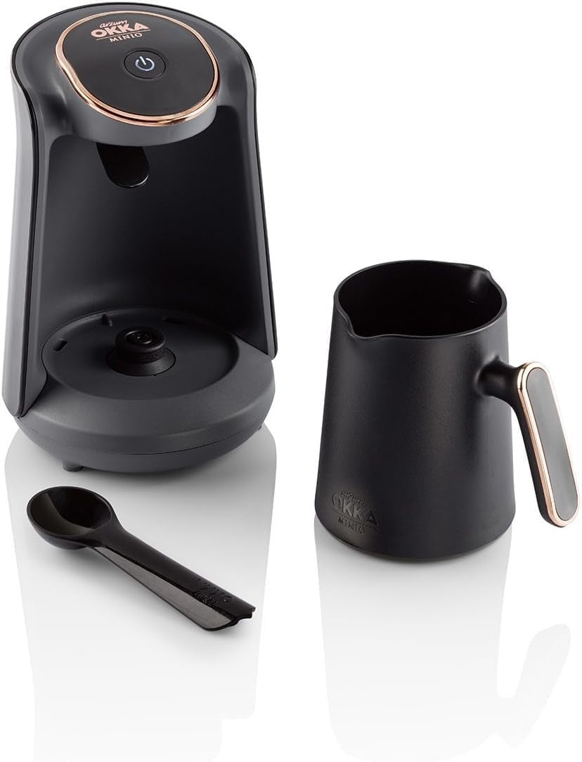 Arzum OKKA Minio OK004-K Turkish Coffee Machine 4 Cup Black Chrome 480W