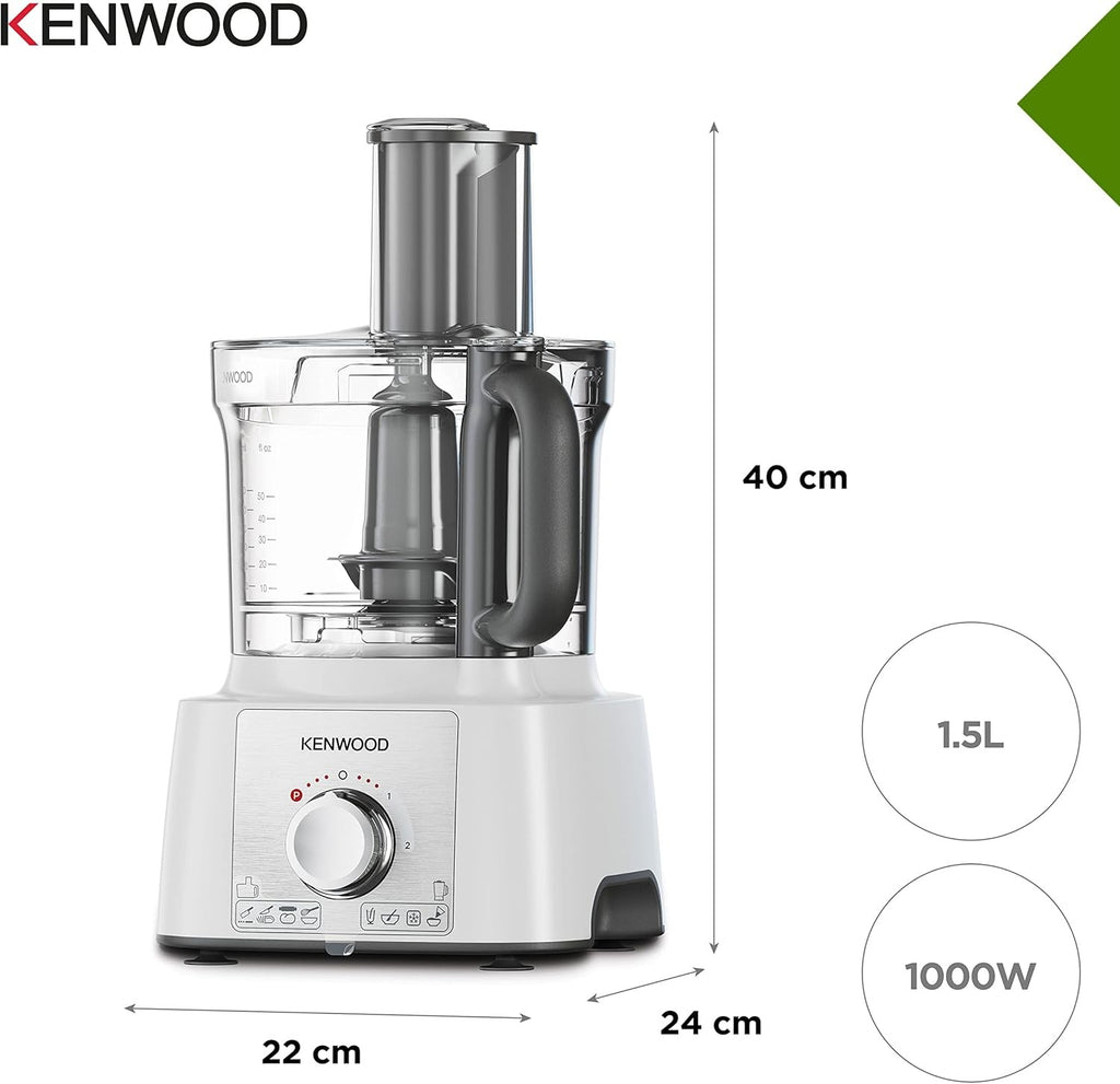 Kenwood FDP65.860WH food processor with 9 attachments. Express Serve and Dice