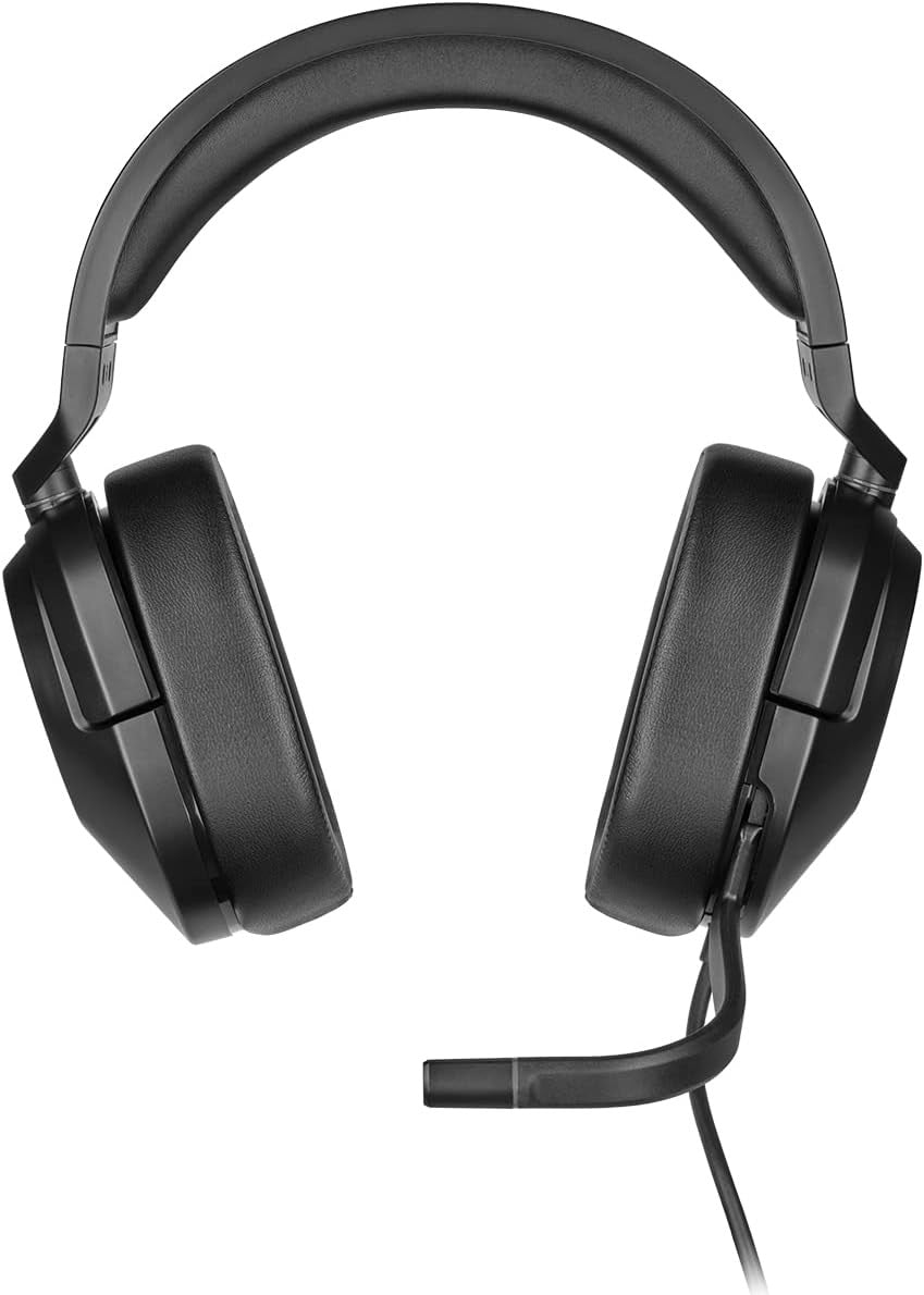 Corsair HS55 Stereo Headset, Carbon, 50mm Neodymium Drivers, Wired