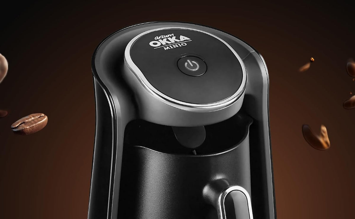 Arzum OKKA Minio OK004-K Turkish Coffee Machine 4 Cup Black Chrome 480W