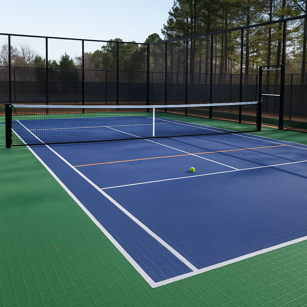 Padel Court System with Court Markings