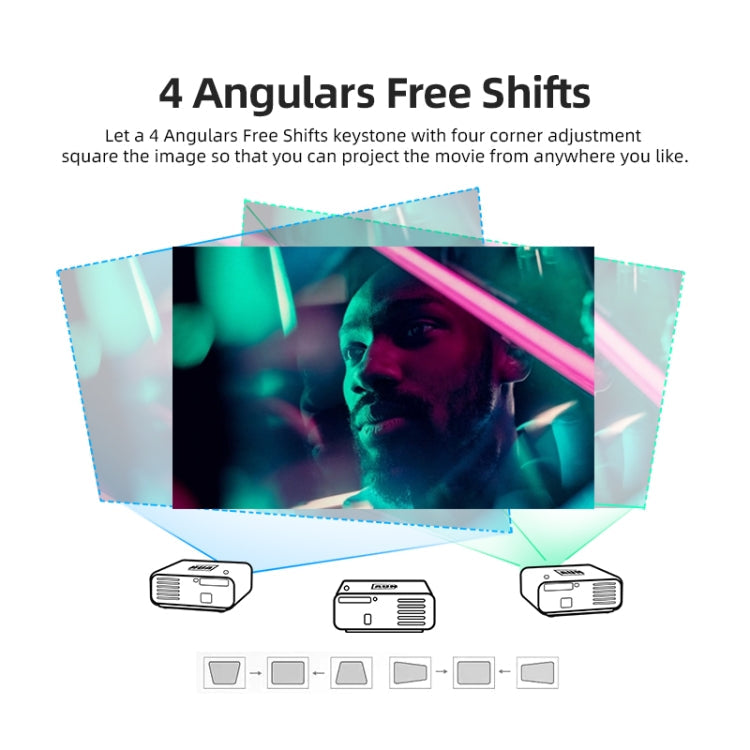 AUN U001 4K 18000 Lumens Portable Home Theater LED HD Digital Projector (AU Plug)