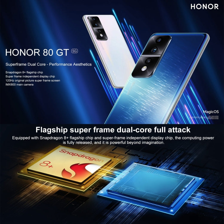 Honor 80 GT 5G AGT-AN00, 54MP Cameras, 12GB+256GB, China Version