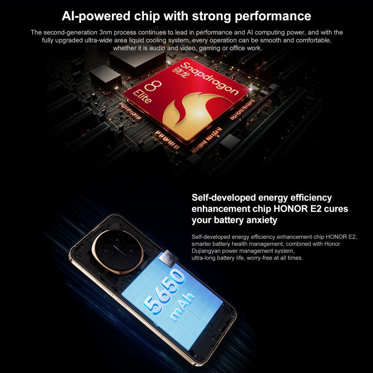 Honor Magic7, 16GB+512GB, Screen Fingerprint, 6.78 inch MagicOS 9.0 / Android 15 Snapdragon 8 Elite 3nm Octa Core, Network: 5G, NFC, OTG, Support Google Play (Black)