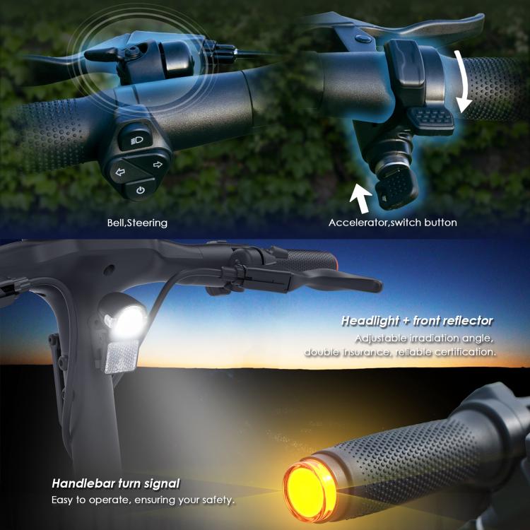 [EU Warehouse] Kukirin A1 800W Three-speed Folding Electric Offroad Scooter with 10 inch Vacuum Tires, EU Plug