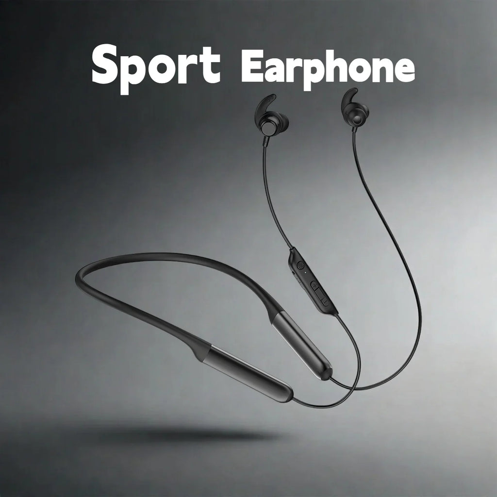 Magnetic sports wireless neckband with dual battery