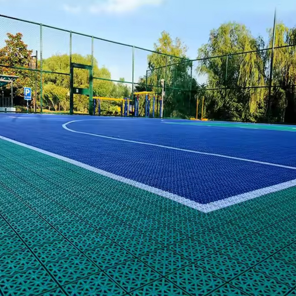 Pickleball Court System with Court Markings