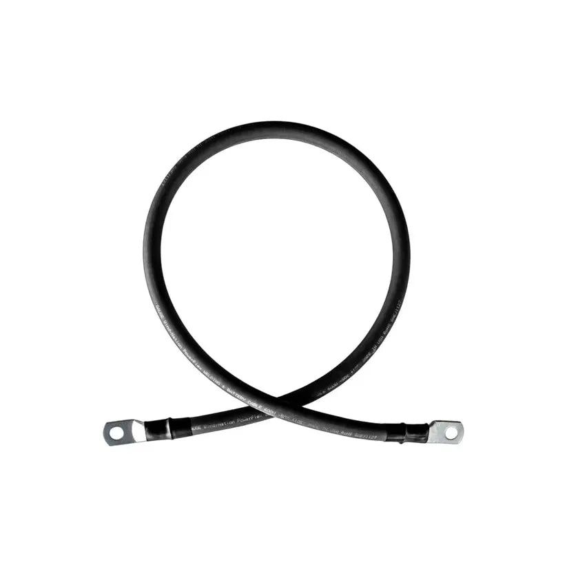 50mm² (345 Amp) Hi-Flex Battery Cable With Lugs - BLACK