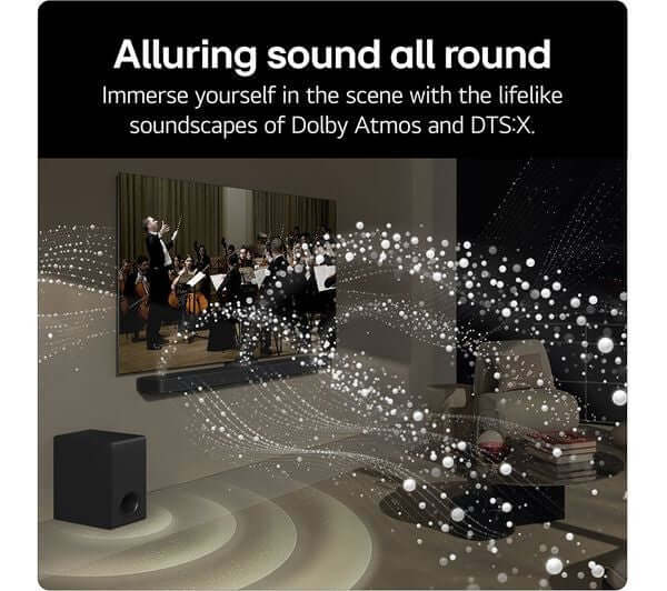 LG US77TY SOUNDBAR HOME CINEMA 3.1.3 WIRELESS SUBWOOFER 4K 400W DOLBY ATMOS HDMI