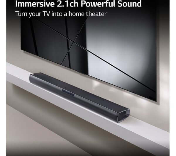 LG SQC1 SOUNDBAR 2.1 160W BLUETOOTH 4.0  COMPACT WIRELESS SUBWOOFER OPTICAL USB