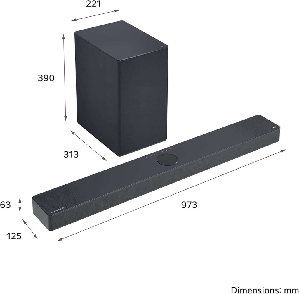 LG USC9S SOUNDBAR 3.1.3 WIRELESS SUBWOOFER 4K 400W HDMI DOLBY ATMOS MERIDIAN