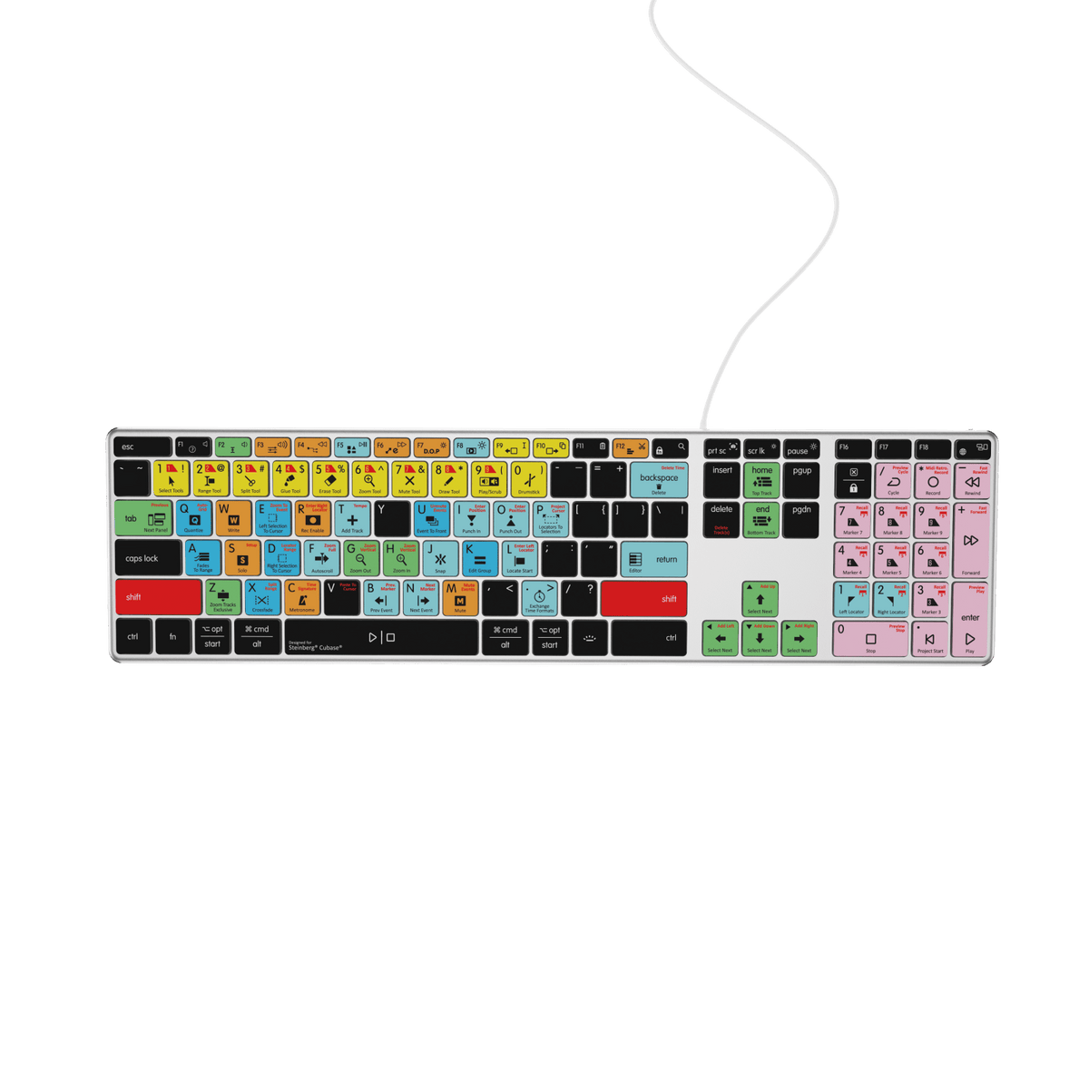 Cubase Compatible Keyboard | AB10 Backlit | Wired & Wireless | Mac & PC
