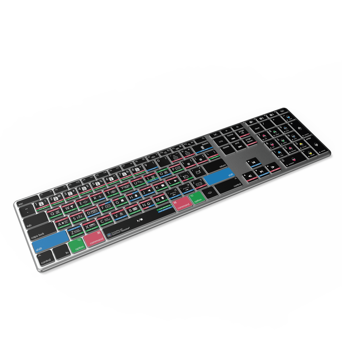 DaVinci Resolve Keyboard | AB10 Backlit | Wired & Wireless | Mac & PC
