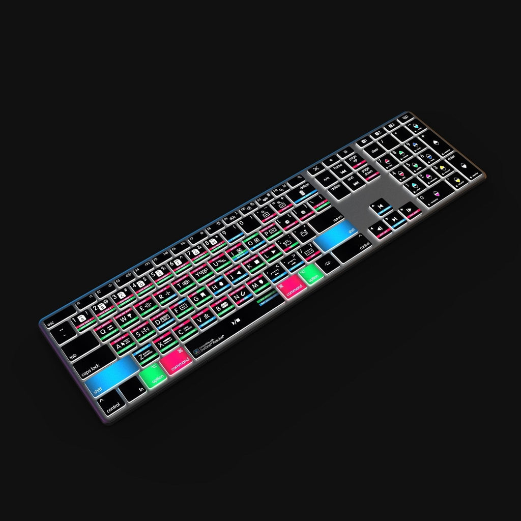 DaVinci Resolve Keyboard | AB10 Backlit | Wired & Wireless | Mac & PC