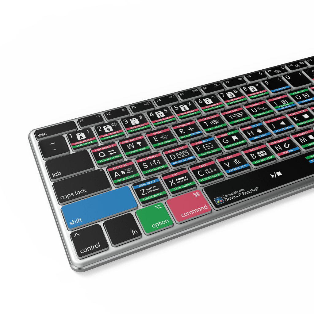 DaVinci Resolve Keyboard | AB10 Backlit | Wired & Wireless | Mac & PC