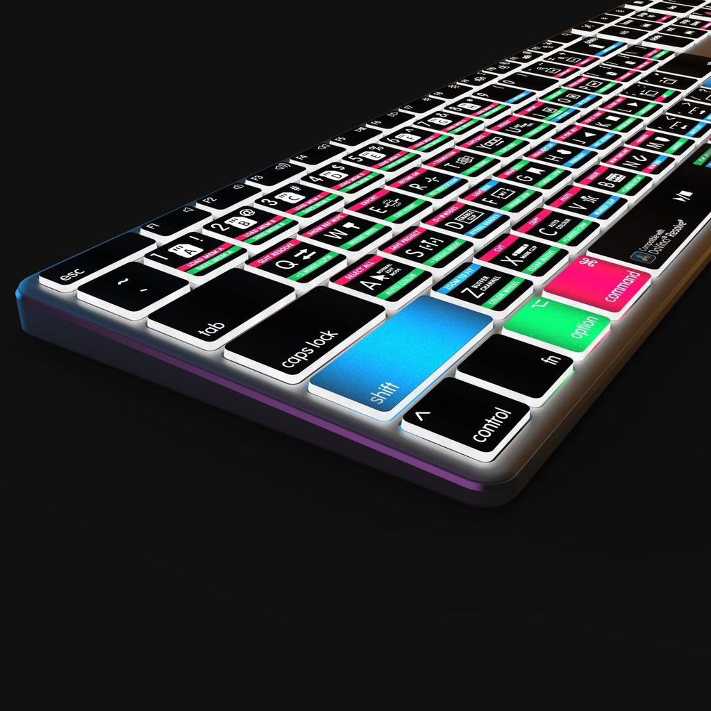 DaVinci Resolve Keyboard | AB10 Backlit | Wired & Wireless | Mac & PC