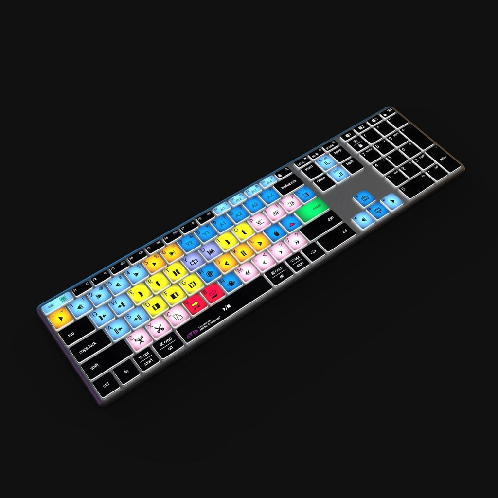Avid Media Composer Keyboard | AB10 Backlit | Wired & Wireless | Mac & PC
