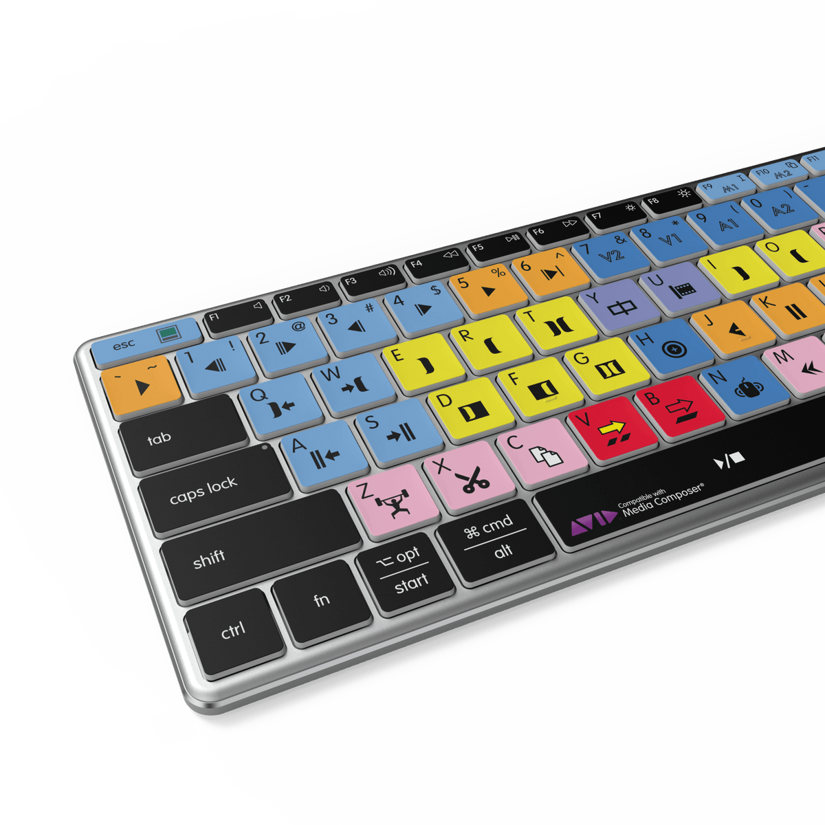 Avid Media Composer Keyboard | AB10 Backlit | Wired & Wireless | Mac & PC