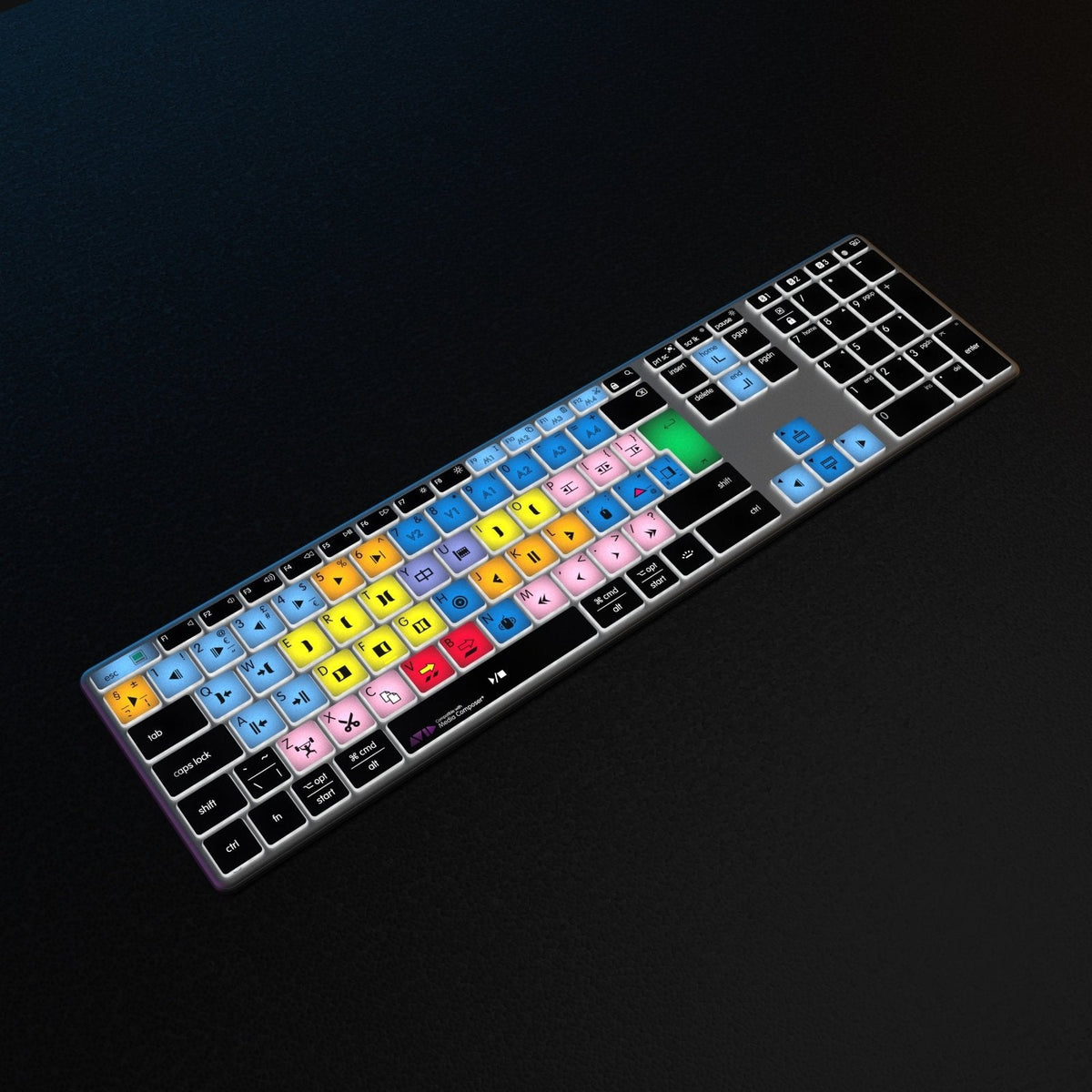 Avid Media Composer Keyboard | AB10 Backlit | Wired & Wireless | Mac & PC