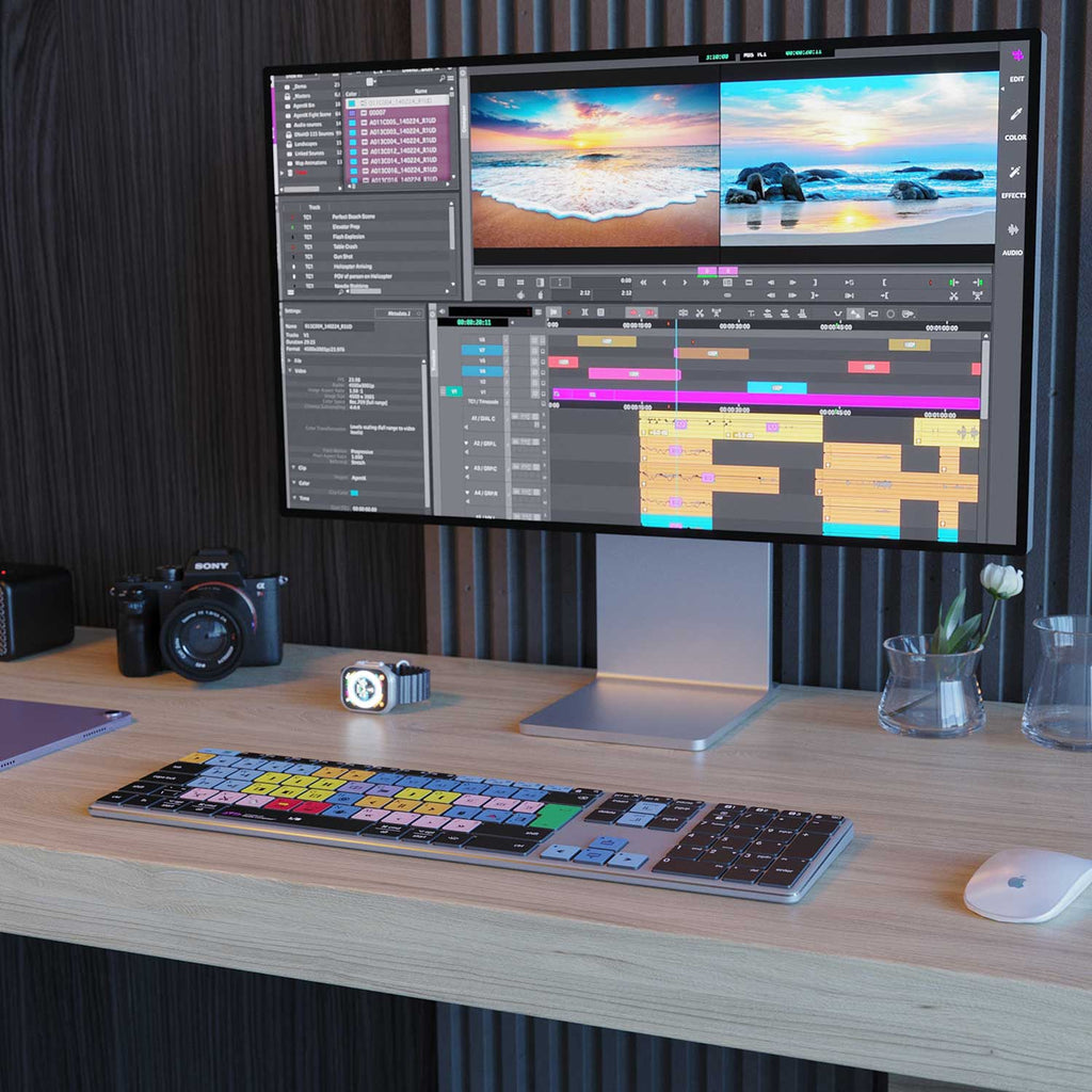 Avid Media Composer Keyboard | AB10 Backlit | Wired & Wireless | Mac & PC