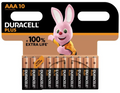 Duracell Plus MN2400+ AAA Alkaline Batteries 10 Per Card- Box of 12