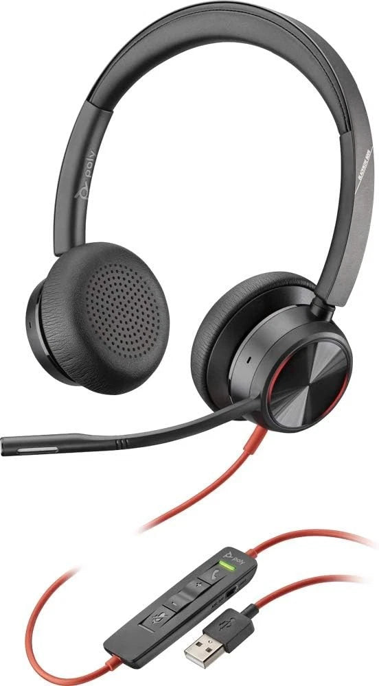 Poly Blackwire 8225 Wired USB Headset – Black