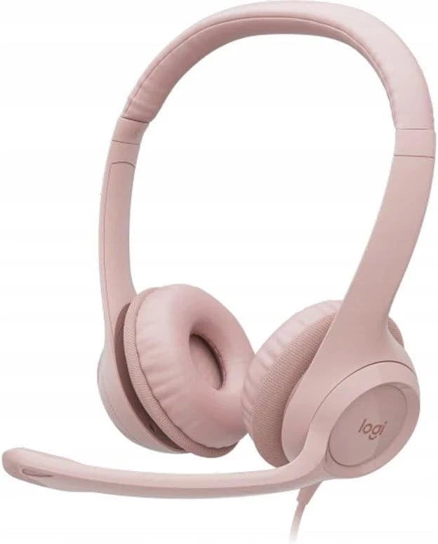 Logitech H390 USB-A Wired Headset – Rose