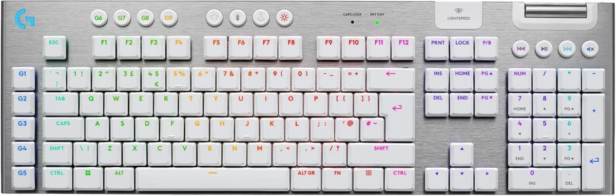Logitech G915 X LIGHTSPEED Keyboard – UK, Tactile, White