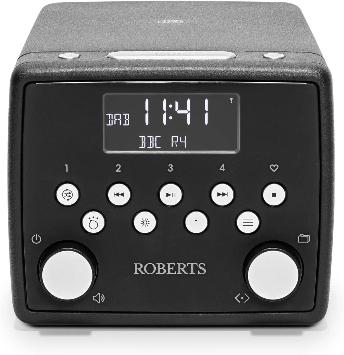 Roberts SOUND49 DAB+ / FM Bluetooth CD Clock Radio – Black