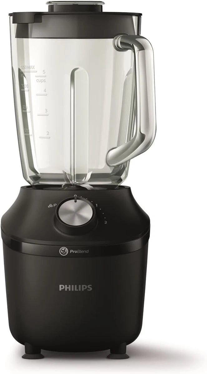 Philips HR2291/01 3000 Series Glass-Jug Blender, 600W – Black
