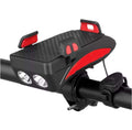 USB Rechargeable Bicycle Light with Horn & Phone Holder