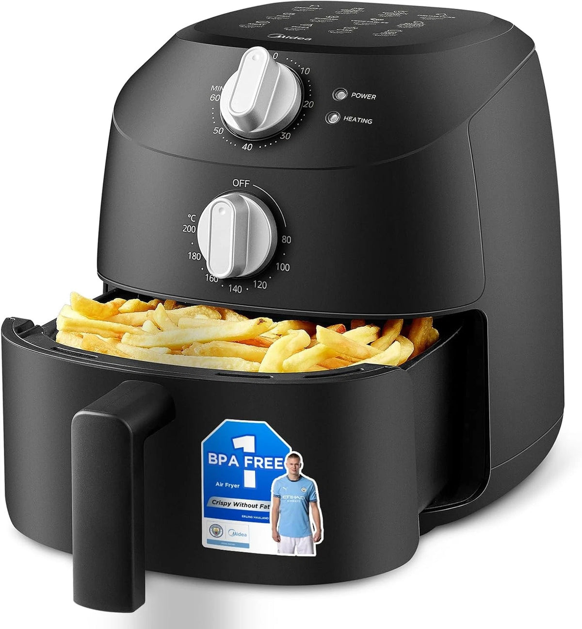 Midea Compact Air Fryer, 2L, 1150W – Black