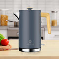 London Boutique Electric Kettle, 1.7L, 3kW – Grey/Wood Effect