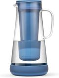 LifeStraw Home 7-Cup Glass Water Filter Pitcher – Stormy Blue