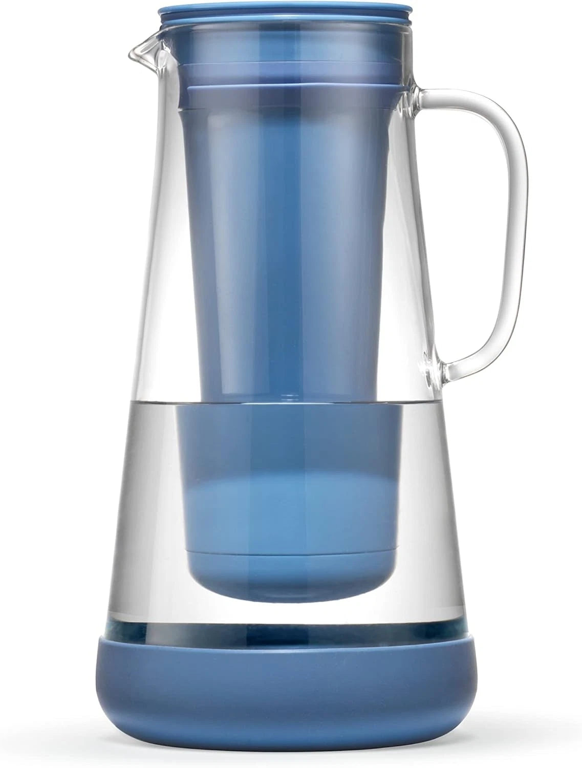 LifeStraw Home 7-Cup Glass Water Filter Pitcher – Stormy Blue